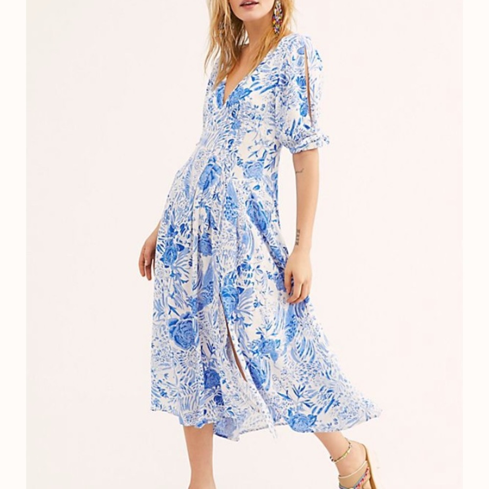Free People Forever Always Midi Dress